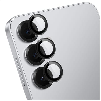 Rosso Camera Frame Protector Geschikt voor Samsung Galaxy S25 Plus - Case Friendly - 9H Tempered Glass voor Cameralens - Gemakkelijke Installatie met Tray - Zwart
