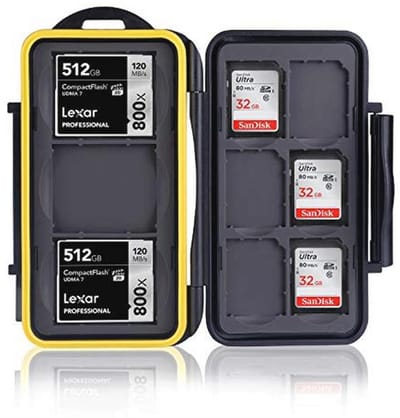 Geheugenkaart Beschermhoes voor 3 CF en 6 SD Kaarten - Schokbestendig en Waterdicht - Compact en Lichtgewicht - Ideaal voor Fotografie en Videografie