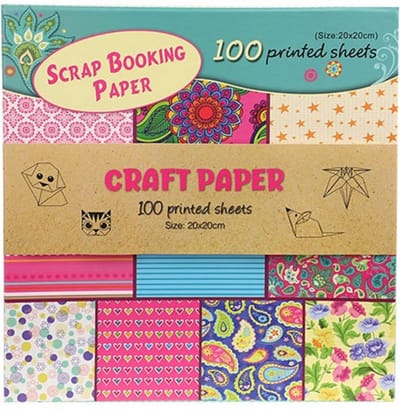 Scrap Book Knustselpapier 100 stuks - 20 x 20 cm