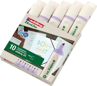 Markeermarker edding 24 ecoline pastelviolet | doos 10 stuks