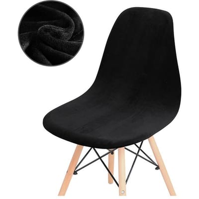 1 /2 /4 /6 stuks fluwelen effen stoelhoezen armloze schelp stoelhoes bruiloft eetkamer kantoor banket hotel 1 Piece