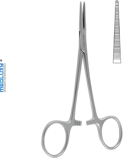 Medluxy - Halsted Mosquito Arterieklem - Recht - 13 cm (Klemschaar, Artery Forceps, EHBO, Verpleegkunde, Medische Schaar)