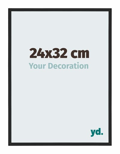 Your Decoration - Fotolijst 24x32 cm - Aluminium - Zwart Hoogglans - Miami
