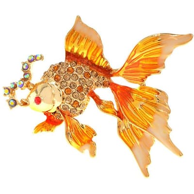 Strass Druppelende Olie Goud Kleur Vis Spuugt Bubbel Broche Dames Creatief Schattig Dier Shirt Jas Accessoire Pin