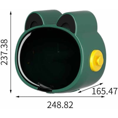 Boîte de Rangement pour Lingettes de Toilette Boîte à Mouchoirs à Ventouse Boîte de Rangement pour Papier Toilette Imperméable à Fixation Murale Sans Perforation vert