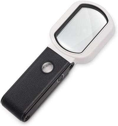 Staande Hand Loep - Vergrootglas LED - Lezen voor Slechtzienden - 10x & 25x Vergroting - 22 x 8 Cm