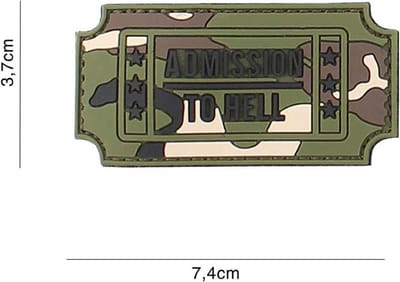 Embleem 3D PVC Admission to hell woodland