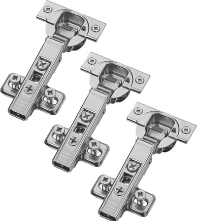 Set van 3 BLUM hoekscharnieren 71B3580 110° met automatische sluiting incl. montageplaat 173L8100 en systeemschroeven