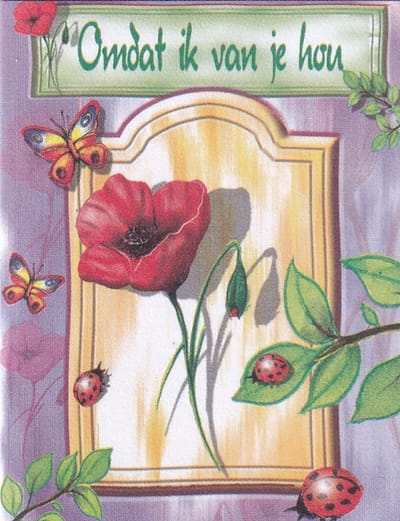 Bloemenkaartjes - 25 Stuks - Mini Kaartjes - 5 x 6,5 cm - Bloemist - Kadootjes - Omdat ik van je hou - JK-264