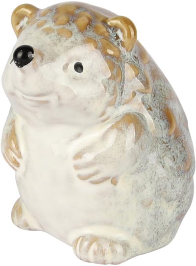 Dekoratief | Egeltje, wit/grijs/beige, porselein, 9x6x9cm | A255101