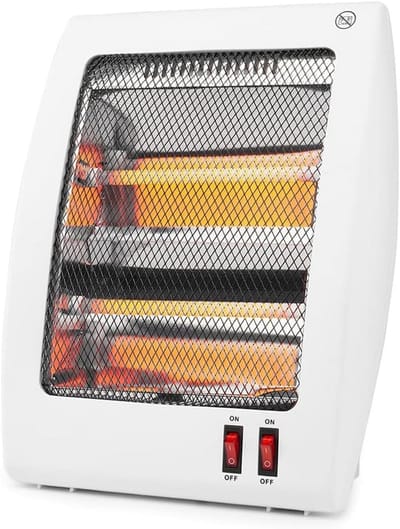 Draagbare Elektrische Kachel met 2 Kwartsbuizen - Compact Tafelmodel