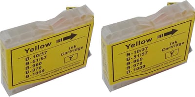 KATRIZ® huismerk inkt voor|Brother LC51/LC970/LC1000/37Y|12ml | ( 2stuks)