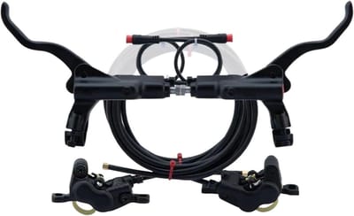 Fiets Voortrommelrem HB-876E Scooter met 4 zuigers en hydraulische schijfrem Opvouwbaar 203 Mountainbike Zwart Rood 160 Fiets 180