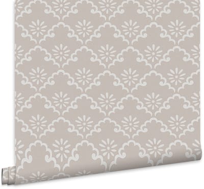 Laura Ashley Coralie Behang - Bloemen - 10mx52cm - Beige