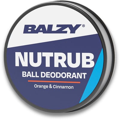 BALZY® NutRub® Orange & Cinnamon – Natuurlijke Ball Deodorant voor Mannen – Unieke Formule met Magnesium & Sheaboter – Verzorgt, Beschermt & Houdt Fris – Speciaal voor Intieme Zones
