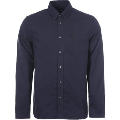 Men's Fred Perry Brushed Oxford Shirt in Navy
