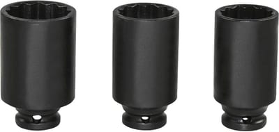 SW-Stahl 10190L aandrijfasinzetstukken slagvast, 3 stuks 30-32-36 mm