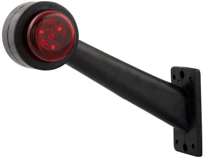 LED Breedtelamp rood/wit 45 graden links 12-24V - TRAILERGEAR