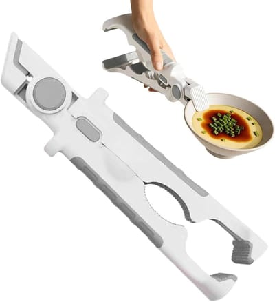 Warmteplaatgrijper - Klemhouder - Hete Borden Pakken - Ergonomische Grip - 22 x 16 cm - Grijs