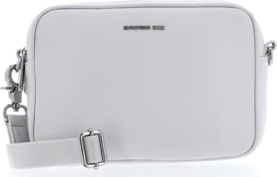MANDARINA DUCK Leren Schoudertas Mellow Leather Crossbody Camera Bag Nimbus Cloud Lichtgrijs