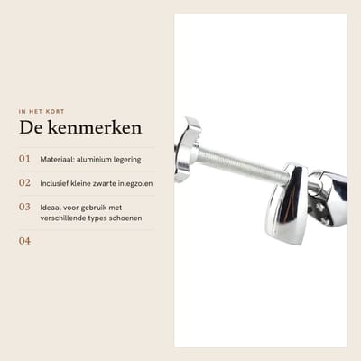 Dailygoods- Schoenbrancard Professionele Aluminium Legering - Schoenenbomen - Schoenfitverbetering - Dubbele Plaat - Inlegzolen - Optimale Pasvorm - Schoenexpander