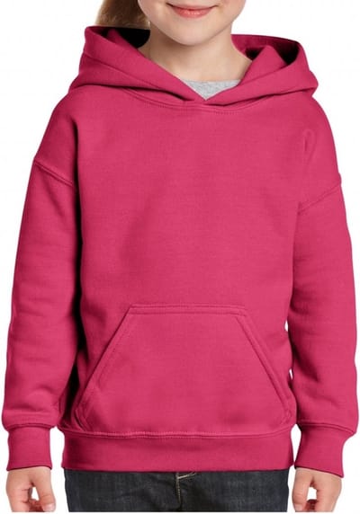 Gildan sweater met capuchon - roze - voor kinderen - kinderkleding - lange mouwen - Hoodie 104/110