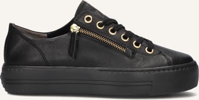 Paul Green 5006 Sneakers - Leer - Dames - Zwart - Maat 41