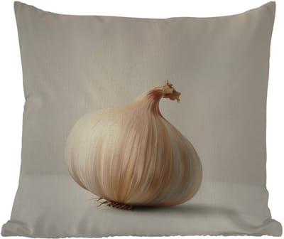 Buitenkussen Weerbestendig - Knoflook - Natuurlijk - Beige - 50x50 cm
