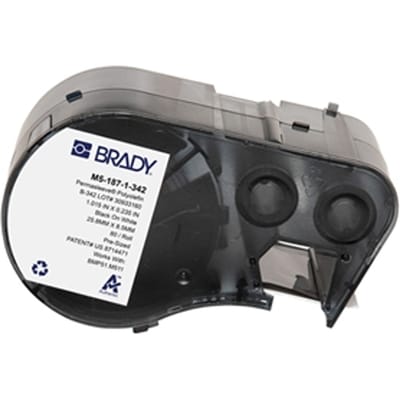 Brady M5-187-1-342 tape krimpkous zwart op wit | 8,50 mm x 25,78 mm (origineel)