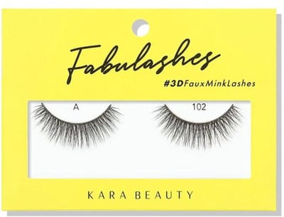 Kara Beauty - Fabulashes - 3D - Faux Mink - Lashes - A102 - Nepwimpers - 10 g