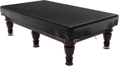 Famanu – Biljart Pool Tafelhoes - 6/7 FT Snooker Pool Tafel Stofhoes - Tuinmeubelhoes - Heavy Duty Oxford Stof Anti-UV Scheurbestendig Winddicht Waterbestendig - Zwart (255x143x21cm)