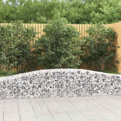 vidaXL Schanskorven 4 st gewelfd 400x50x40/60 cm ijzer