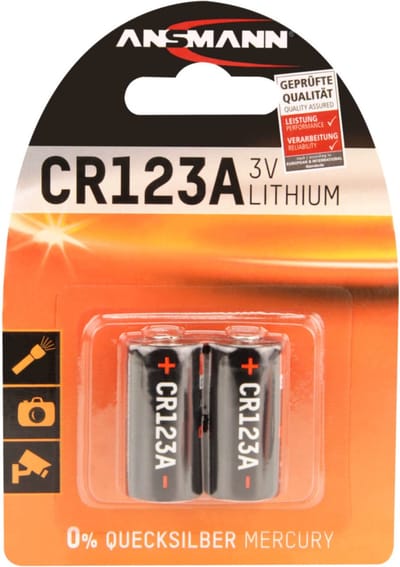 Ansmann CR17335 CR123A Fotobatterij Lithium 1375 mAh 3 V 2 stuk(s)