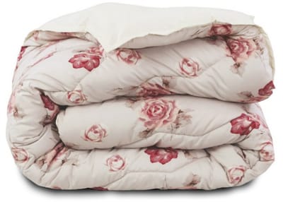 Dekbed Zonder Overtrek Flowers Diamond | Easy Dekbed Uni Onderzijde | 140x200/220 cm + 1 kussensloop