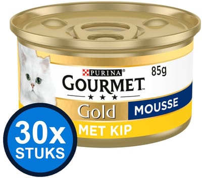 30x Gourmet Gold - Mousse Kip - Kattenvoer Natvoer - 85g