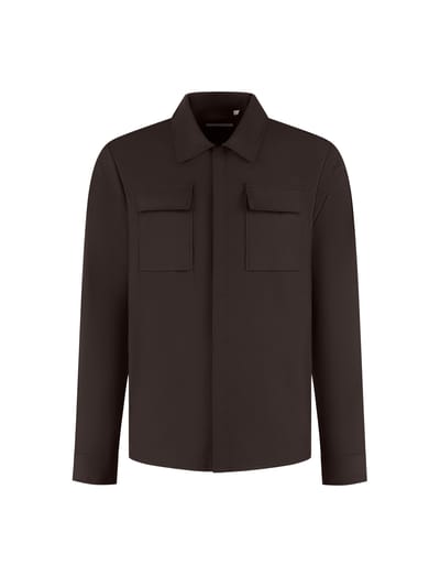 Duquezzi Cesare Wool Blend Overshirts Donkerbruin Dqa50026067