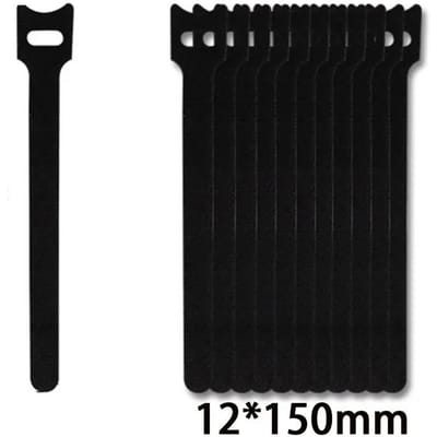 Bevestigt Zelfklevende Klittenband Strap 10/30/50 Stuks Kabelbevestigingsband Naaibaar Herbruikbaar Lange T-tie Computer Datakabelbinders DIY Tape 30pcs