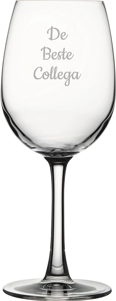 Gegraveerde witte wijnglas 36cl De Beste Collega