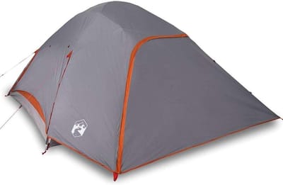 Familietent Koepel - Kampeertent Outdoor - Kamperen met Gezin - Waterdicht Design - 6 Personen - Grijs