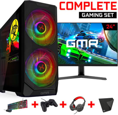 Game Computer SET geschikt voor Minecraft / Ryzen 5 - RTX 3050 - 16GB - 500GB SSD / Inclusief 24" Gaming Monitor, Muis & Toetsenbord, Headset & Muismat