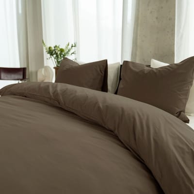 Kayori Kayori Puro Dekbedovertrek Perkal - 240x200-220 +2 slopen - Lits-jumeaux - Hotelkwaliteit - Chocolade