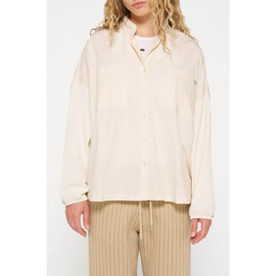 10DAYS Poplin Shirt Light Natural Maat: S | Longsleeves Outlet | Dames | Beige
