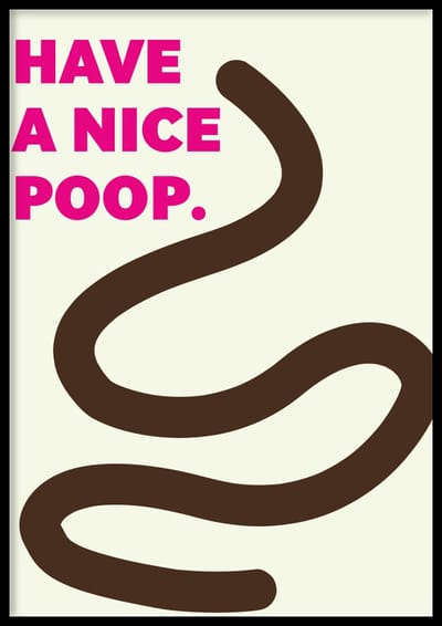 Poster Have a poop - 30x40 cm - WC Poster - WALLLL - Exclusief lijst - Toilet poster - Professioneel fotopapier
