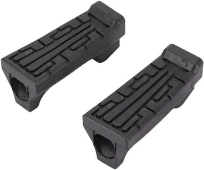 Motorfiets Voetsteunen - Voorpedaal Rubber - Comfortabel Rijden - Hoge Taaiheid Rubber - 10 x 6 x 4 cm - Zwart