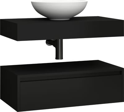 ALONI LINA wastafelonderkast – 80 cm – Mat zwart