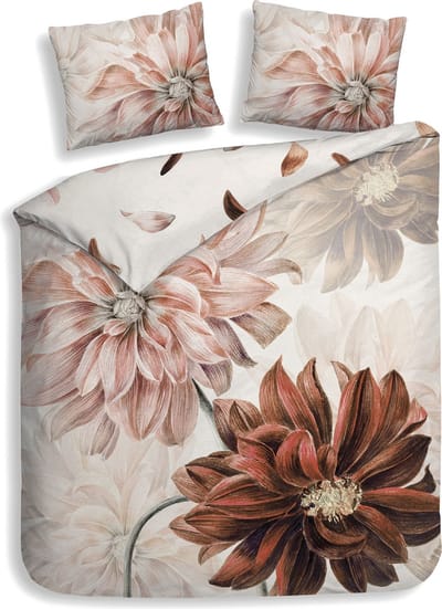 Heckettlane Flori Dekbedovertrek - Lits-jumeaux - Katoen - 240x200-220cm - Off-White