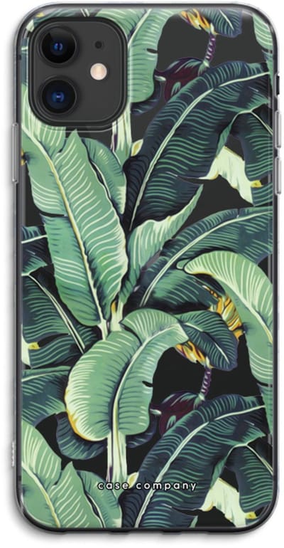 Case Company® - Hoesje geschikt voor iPhone 11 hoesje - Bananenbladeren - Soft Cover Telefoonhoesje - Bescherming aan alle Kanten en Schermrand