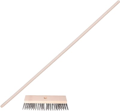 Sorex Staaldraad bezem - kop 30 cm - steel 140 cm - onkruid bezem - buiten
