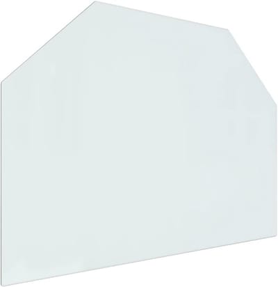Zeshoekige Vuurvaste Glasplaat voor Open Haard 80x60cm Vloerbescherming