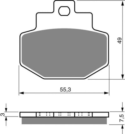 Plaquette de frein Gold Fren pour Scooter Piaggio 250 Super hexagon GTX 2000 à 2002 ARD Neuf